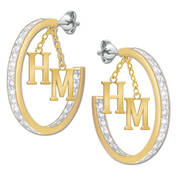 personalised initial inside out hoop ear UK PIHE a main
