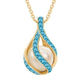 Loves Embrace Pearl Birthstone Necklace 10144 0014 c march