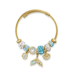 sparkling sea crystal charm bracelet UK SSCCB a main