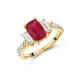 9ct gold fire ruby ring UK GFRR a main