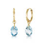sky blue topaz 9ct gold earrings UK SBTGE a main