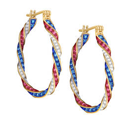 America the Beautiful Hoop Earrings 12011 0077 a main
