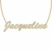 personalised crystal horizontal necklace UK PNHN a main