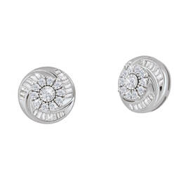 diamond swirl stud earrings UK DISSE a main