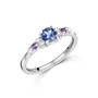 lucky lilac tanzanite and amethyst ring UK LULCR a main
