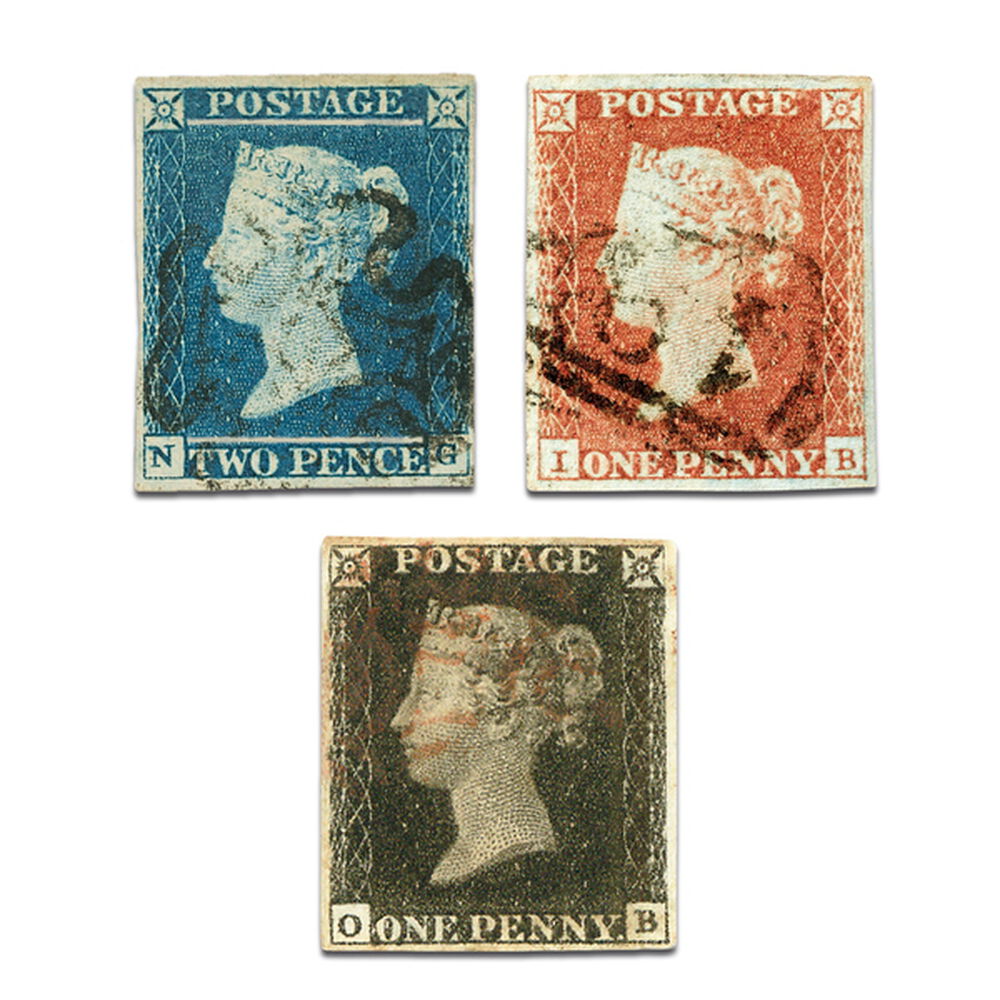 World's First Postage Stamps