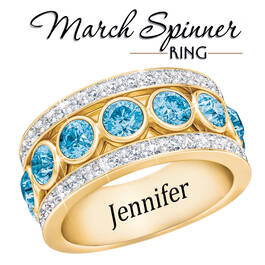 birthstone spinner ring UK BSPPR e five