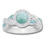 caribbean queen larimar ring UK CQLR2 b two
