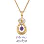 genuine birthstone drop pendant UK GBDP c three
