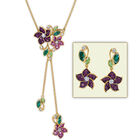 violets in bloom crystal necklace UK FNES a main