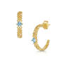 sky blue topaz criss cross hoop earrings UK COHE a main