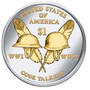 the platinum gold highlighted sacagawea  UK NPG g seven