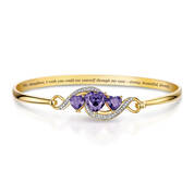 daughter purple hearts bangle UK DPHB a main