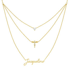Someone to Watch Over Me Layered Angel Necklace 6817 0018 a main