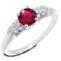 garnet topaz crown silver ring UK GTCRR a main