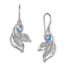 blue opal leaf silver earrings UK BOLSE a main