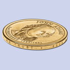 2007 adams dollar error coins UK ADEC e five