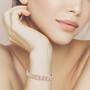 Captivating Copper S-Link Bracelet, Captivating in Copper Simulated Diamond Bracelet 6576 001 9 5