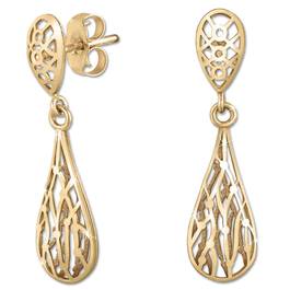 drops of honey 14ct gold earrings UK DHGE a main