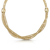 9ct gold flex braid necklace UK GOFBN b two