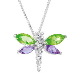 amethyst peridot dragonfly pendant UK AMDP a main