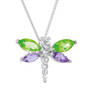 amethyst peridot dragonfly pendant UK AMDP a main