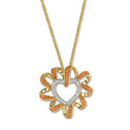 heart swirl birthstone pendant UK HSBP k eleven
