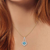 Blue Skies Aquamarine Diamond 14kt Gold Pendant 11295 0019 m model