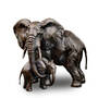 elephant cow and calf bronze UK ECAC2 a main