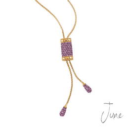 birthstone fire bolo necklace UK BFBN g seven