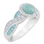 caribbean queen larimar ring UK CQLR2 c three