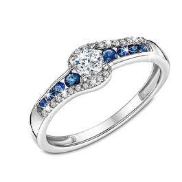 diamond sapphire embrace silver ring UK DSESR a main