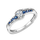 diamond sapphire embrace silver ring UK DSESR a main