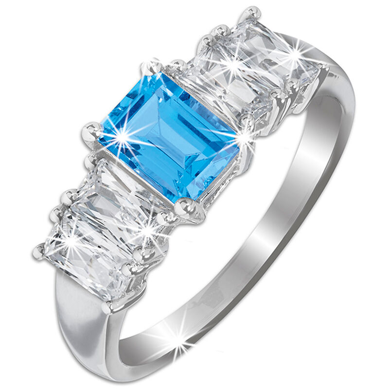bellissimo baguette and blue topaz ring UK BELL a main