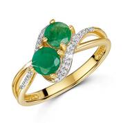 you and me together emerald diamond ring UK YMTER a main