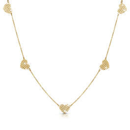 9ct gold endless love necklace UK GELN a main