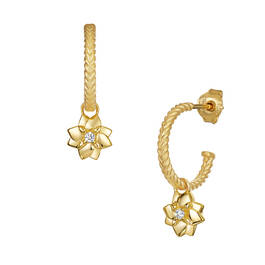 POETIC POSY HOOP EARRINGS UK POPOE a main