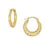9CT FLAIRED CREOLE HOOPS UK GOFLE a main