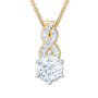 birthstone swirl pendant UK BSSP d four