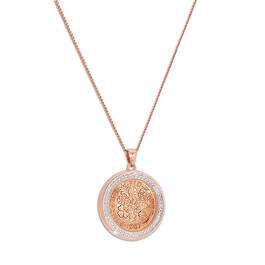 rose gold sixpence pendant UK RGDSP a main