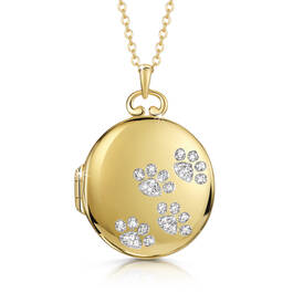 diamond paws personalised golden locket UK DIPAP a main