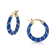 egyptian blue enamel hoop earrings UK EGYHE a main