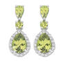 peridot teardrop earrings UK PETE2 a main