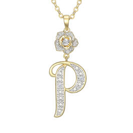 Diamond Rose Initial Pendant 12023 0016 o pendant