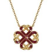 a dozen rubies love knot pendant UK DRLKP a main