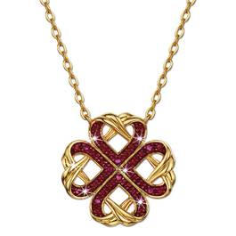 a dozen rubies love knot pendant UK DRLKP a main