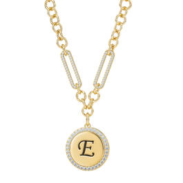 Sparkling Initial Pendant 11433 0012 e initial e