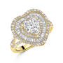 sparkling love heart cz cocktail ring UK SLHR a main