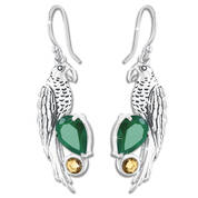 silver parrot earrings UK GCPE a main