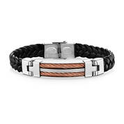 RUSTIC LEATHER COPPER BRACELET UK MRLUB a main